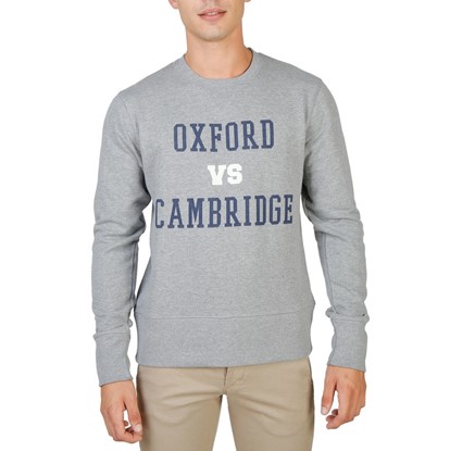 Oxford University Men Clothing Oxford-Fleece-Crewneck Grey